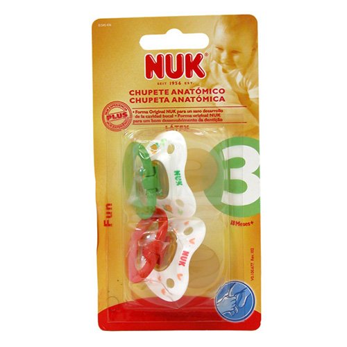 Chupete latex anatómico nuk 18-36 meses, 2 ud.