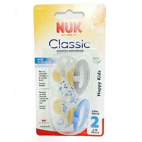 Chupete latex anatómico nuk 6-18 meses, 2 ud.
