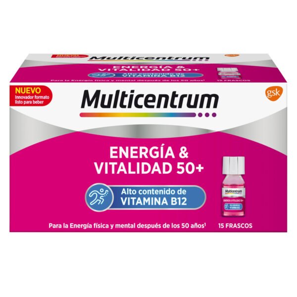 Multicentrum Energía y Vitalidad 50+ 15 frascos.
